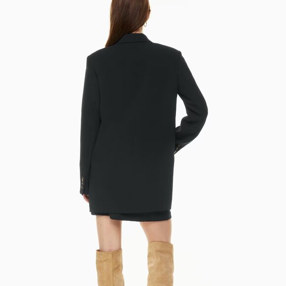 Aritzia Wilfred Cherrelle Double Breasted Blazer Oversized Women’s XS black - Picture 7 of 10